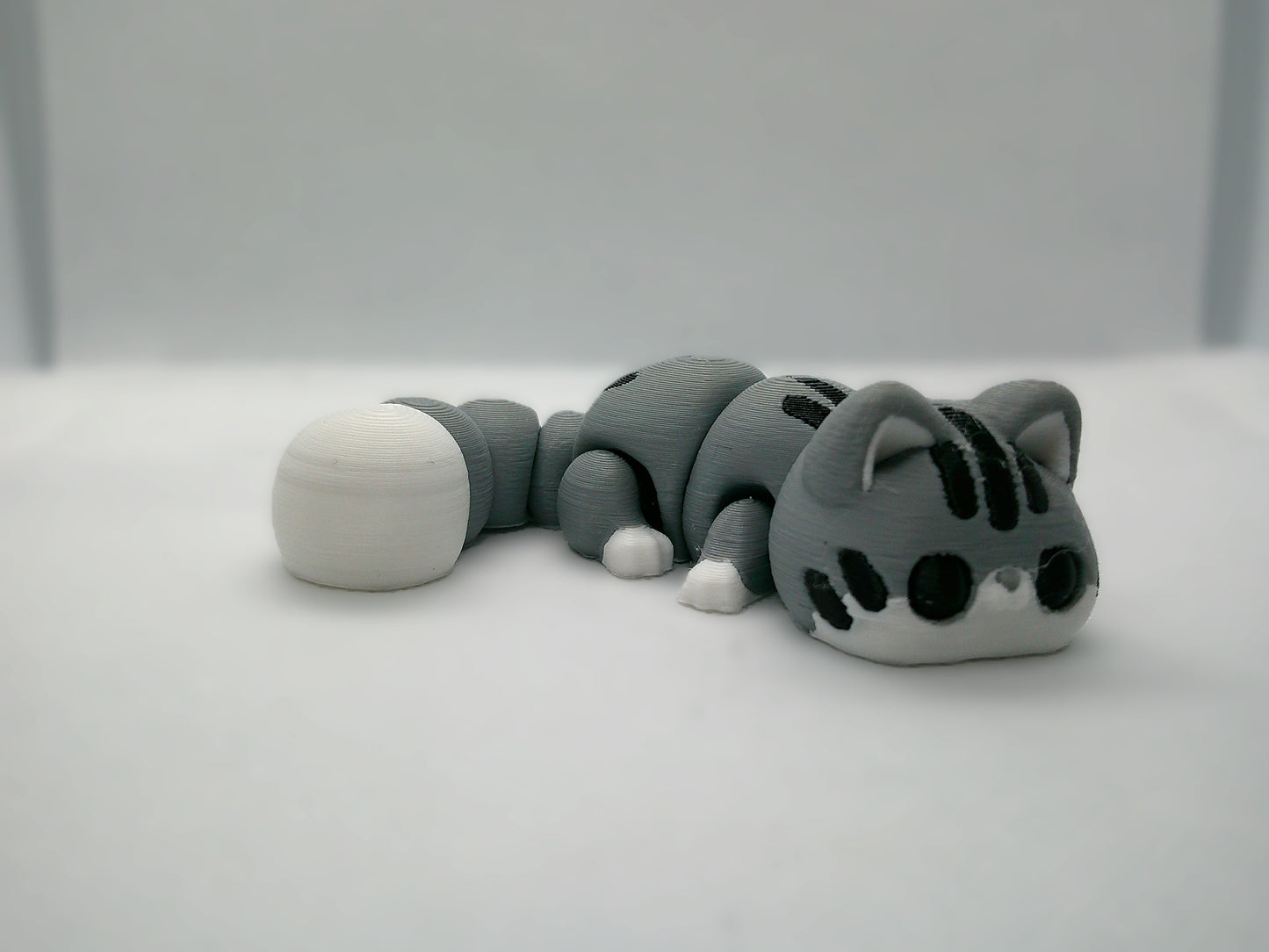 gray tabby 3d articulated cat