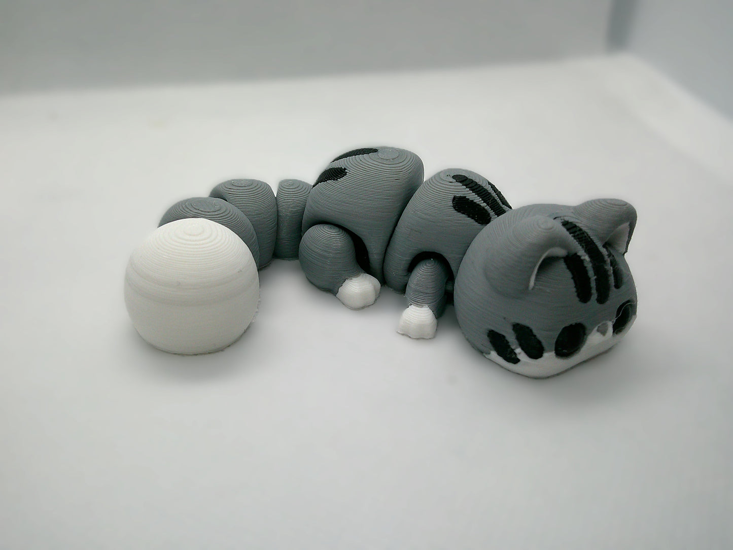 gray tabby 3d articulated cat