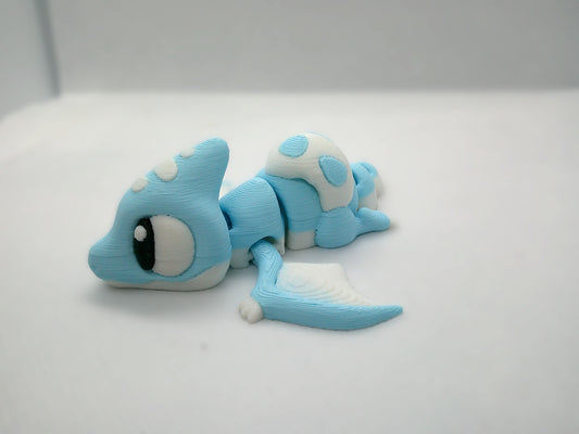 blue dinosaur hatching 3d print