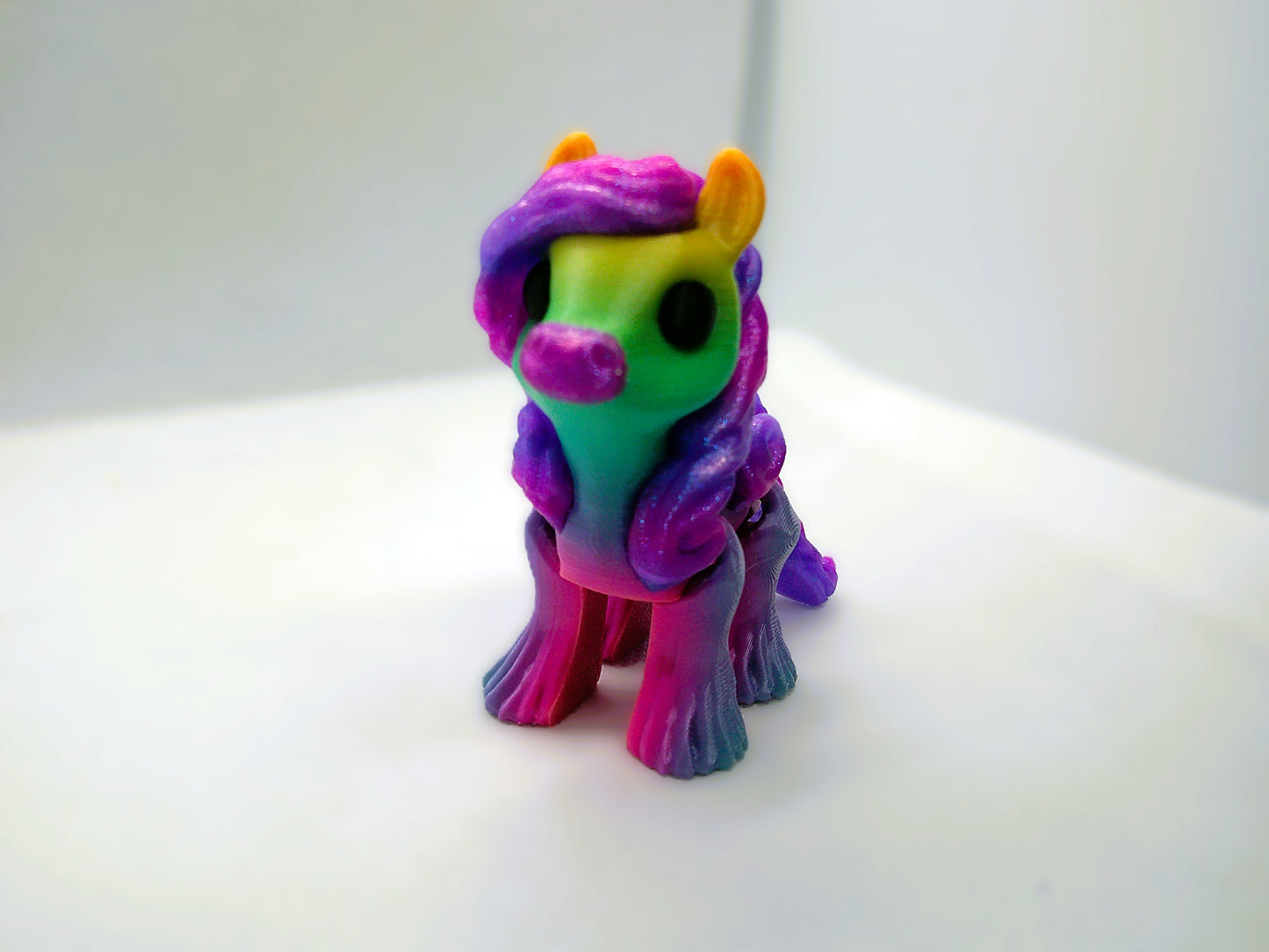 rainbow pony with purple mane- 3d print