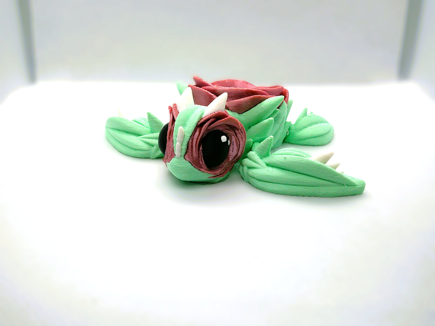 Rose gold rose turtle 3D-print figurine