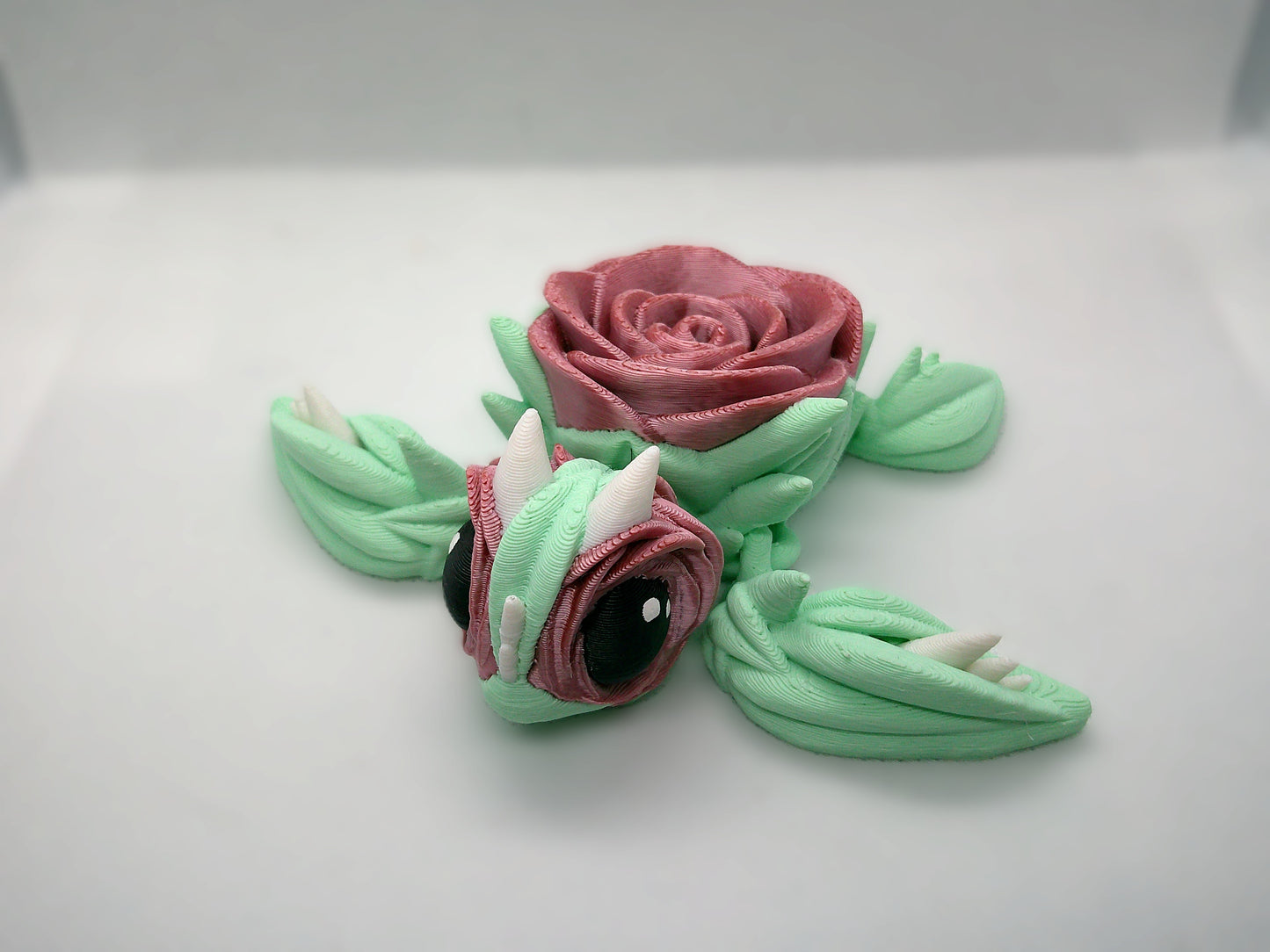 Rose gold rose turtle 3D-print figurine
