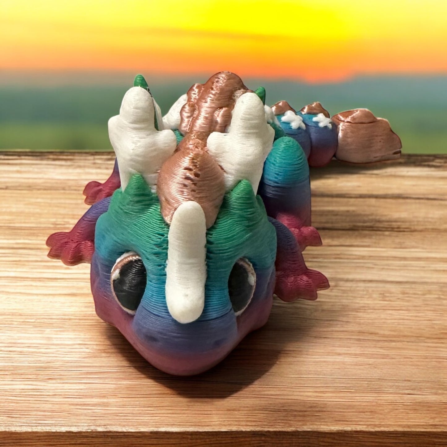 Rainbow Gemini dream dragon 3d print