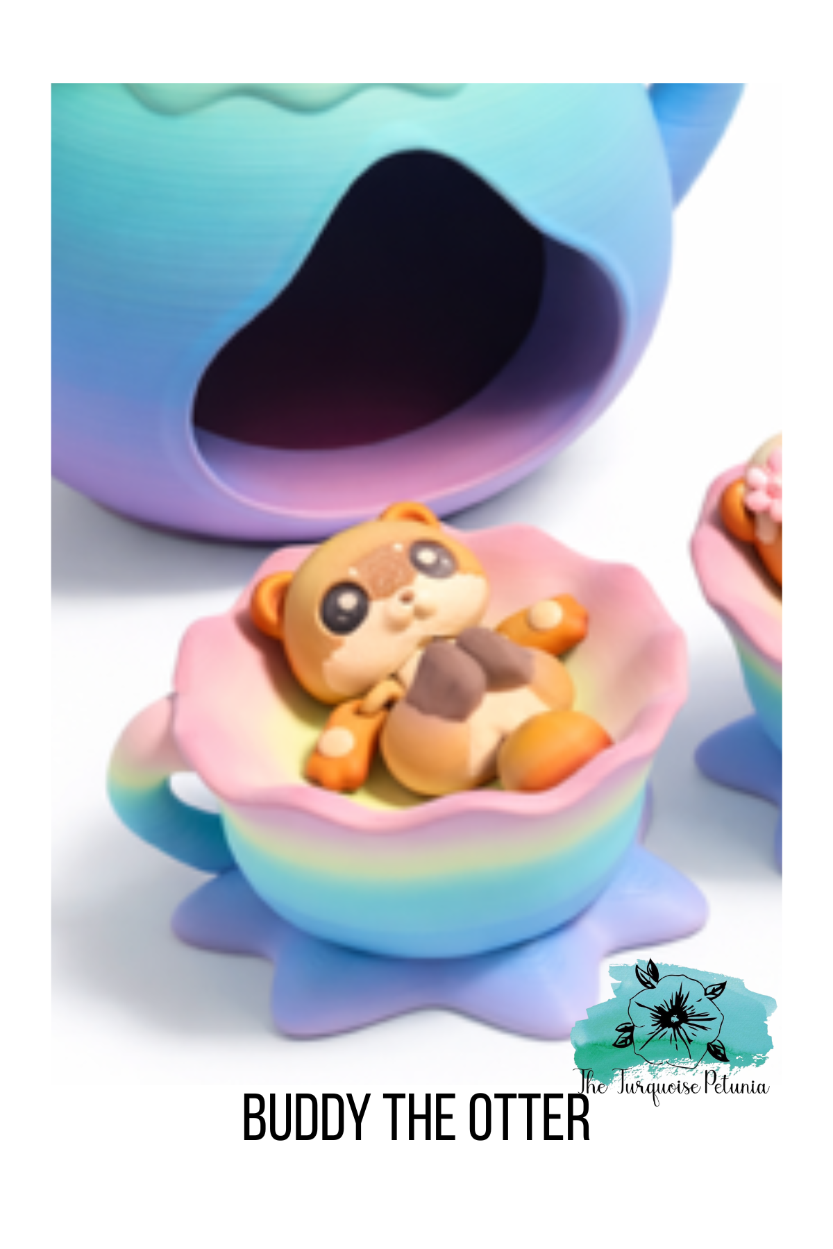 Otter Tea Party Figurine Set 🦦☕🌈