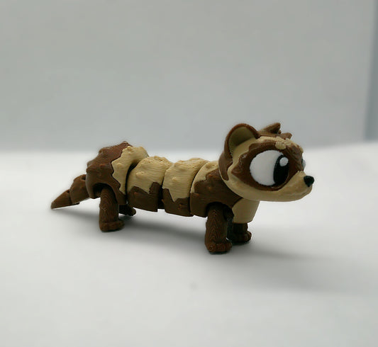 3D-Printed Ferret Figurine – Articulated Toy
