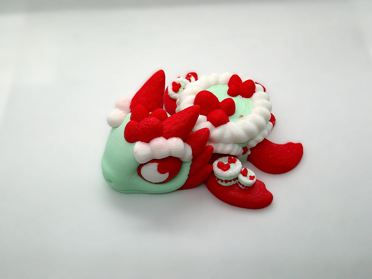 Strawberry cake articulated dragon -3D