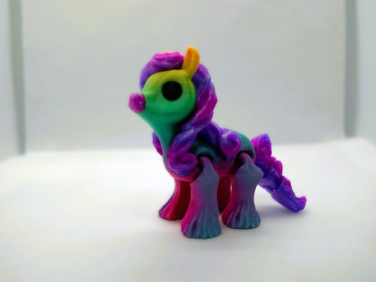 rainbow pony with purple mane- 3d print