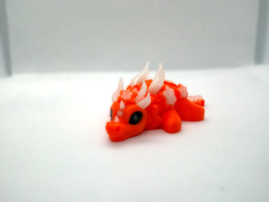 Orange mini dragon -3D figurine