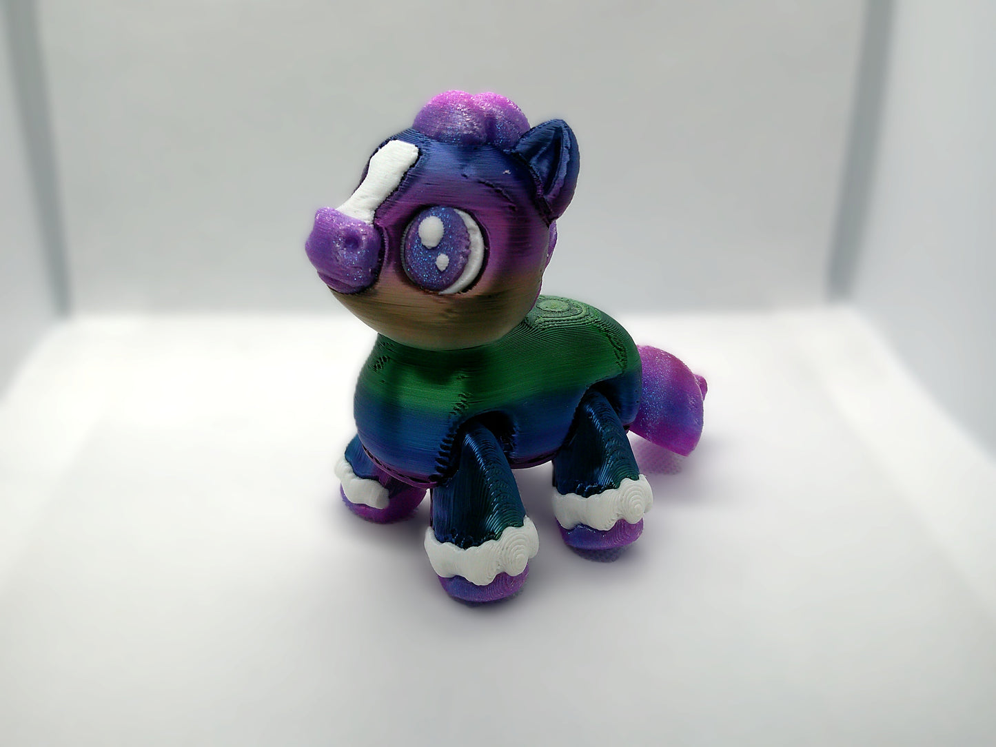 Blue/purple horse 3D- flexi