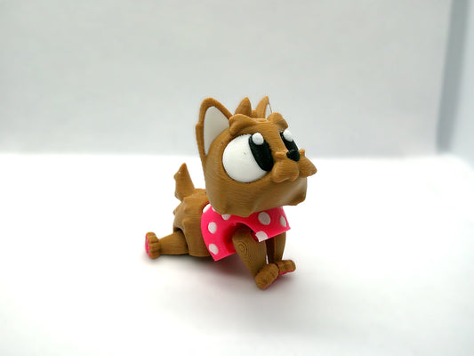 Articulated Yorkie 3D-printed