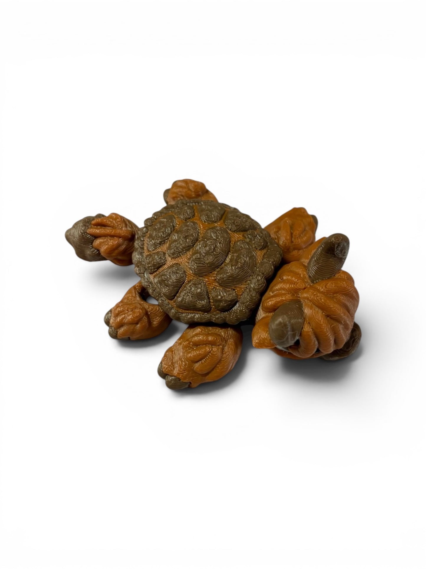 Articulated Highland Cow Turtle Fidget Toy - 3D printed Desk pet